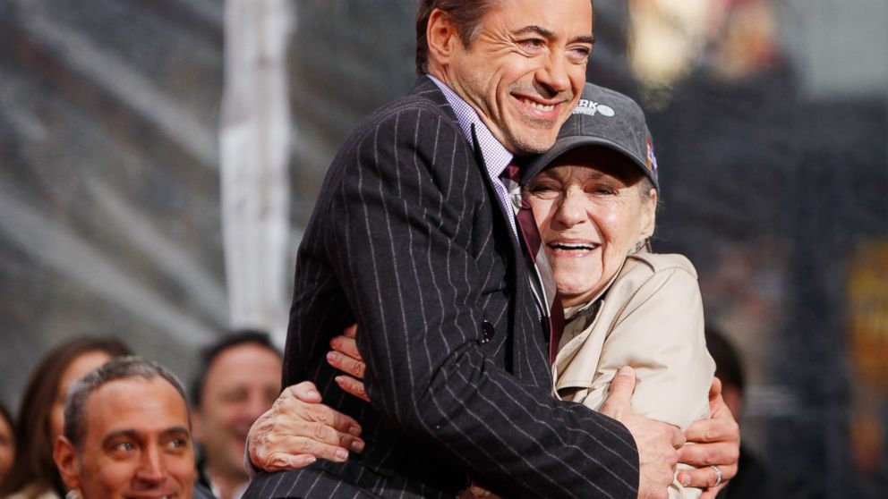 Robert Downey Jr. and his mom attend his hand-and-footprint ceremony held in conjunction with the film &quot;Sherlock Holmes&quot; at Grauman's Chinese Theatre Dec. 7, 2009, in Hollywood.