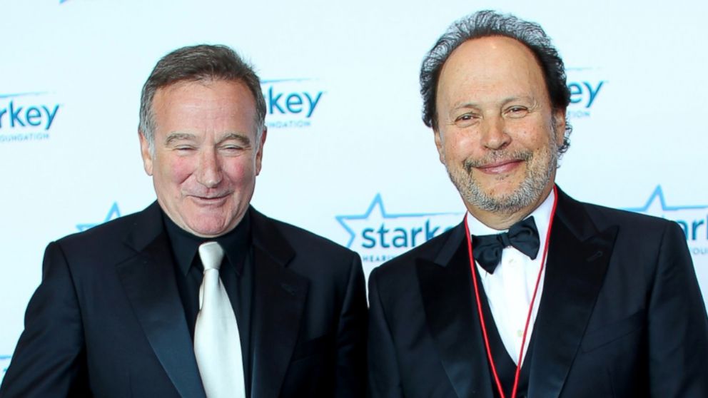 Robin Williams and Billy Crystal walk the red carpet before a gala on August 4, 2012 in St. Paul, Minnesota.
