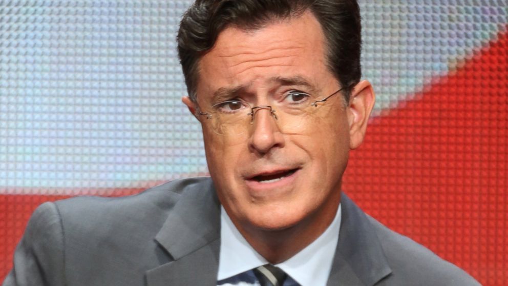 Stephen Colbert speaks onstage during a panel discussion at the 2015 Summer TCA Tour at The Beverly Hilton Hotel on Aug. 10, 2015 in Beverly Hills, Calif.