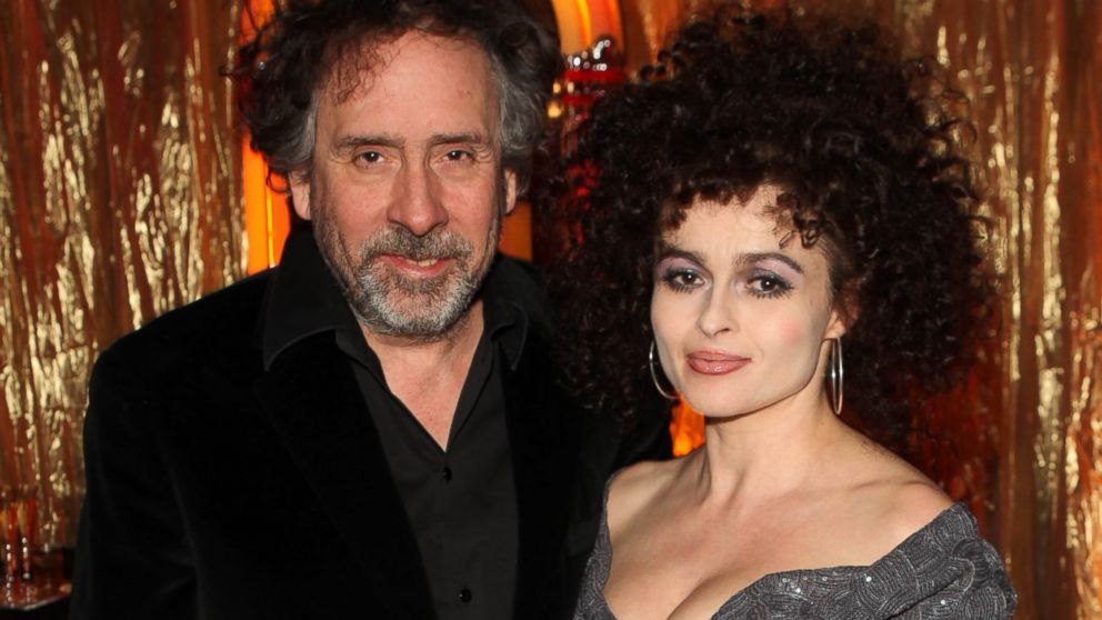 Director Tim Burton and actress Helena Bonham Carter on March 20, 2013 in London, England.