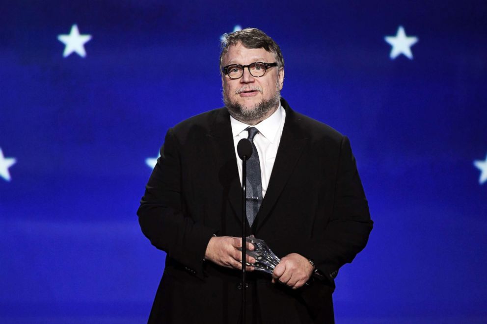 PHOTO: Director Guillermo del Toro accepts Best Director for "The Shape of Water" onstage during The 23rd Annual Critics' Choice Awards at Barker Hangar, Jan. 11, 2018, in Santa Monica, Calif.