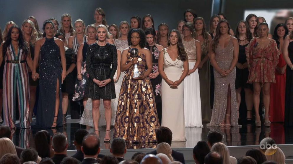 VIDEO: Gymnast abuse survivors steal the show at the ESPYs