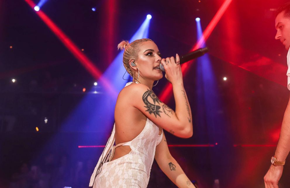 PHOTO: Halsey performs at E11EVEN Miami, March 24, 2018, in Miami.  