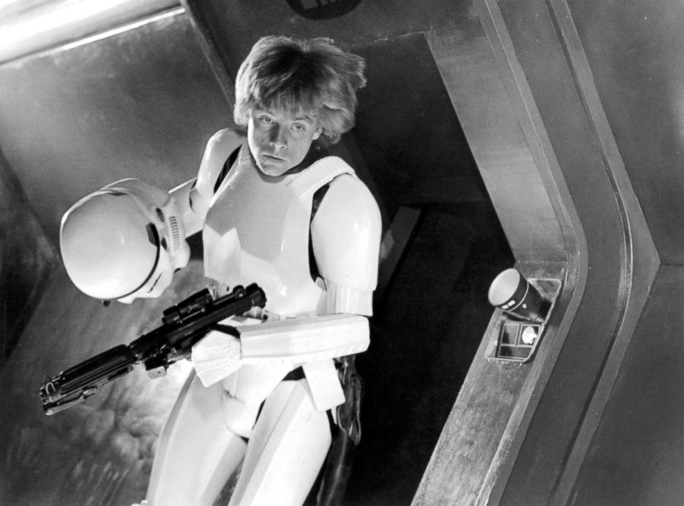 PHOTO: Mark Hamill takes off his stormtrooper helmet in a scene from  "Star Wars: Episode IV - A New Hope." 