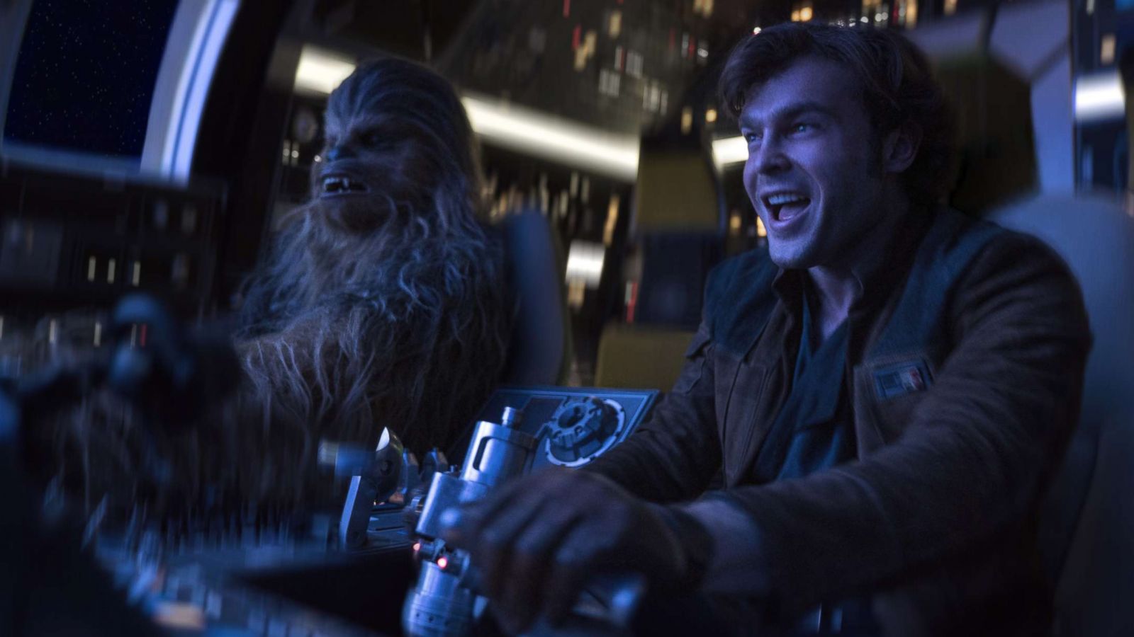 PHOTO: Alden Ehrenreich is Han Solo and Joonas Suotamo is Chewbacca in "Solo: A Star Wars Story."