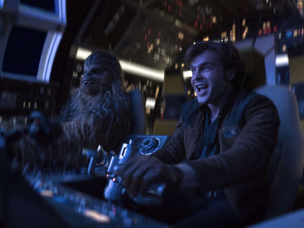 PHOTO: Alden Ehrenreich is Han Solo and Joonas Suotamo is Chewbacca in Solo: A Star Wars Story.