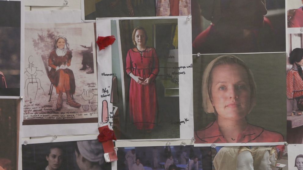 PHOTO: Details of Elisabeth Moss' "The Handmaid's Tale" costume are seen here.