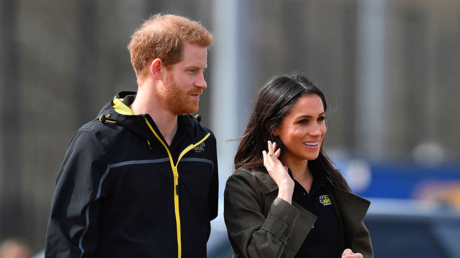 PHOTO: Britain's Prince Harry and his fiancee actress Meghan Markle arrive to meet participants at the UK team trials for the Invictus Games Sydney 2018 at the University of Bath Sports Training Village in Bath, England, April 6, 2018.