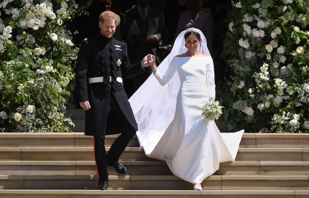 PHOTO: Britain's Prince Harry, Duke of Sussex and Meghan, Duchess of Sussex, exit St. George's Chapel at Windsor Castle after their royal wedding ceremony, in Windsor, England, on May 19, 2018.