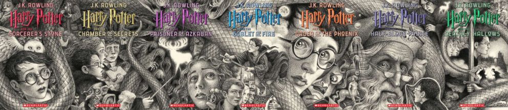 PHOTO: Scholastic's new book covers for J.K. Rowling's Harry Potter series feature thrilling moments and beloved characters from across the series captured in art by Brian Selznick. 