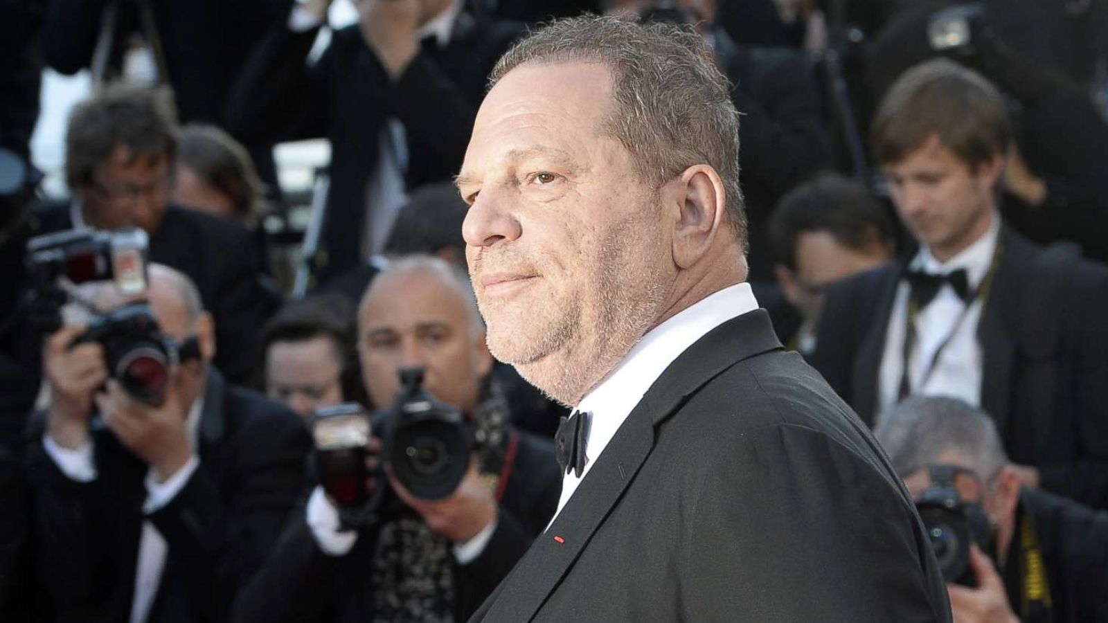 PHOTO: Harvey Weinstein posing on May 24, 2013 as he arrives for the screening of the film "The Immigrant" presented in Competition at the 66th edition of the Cannes Film Festival in Cannes.