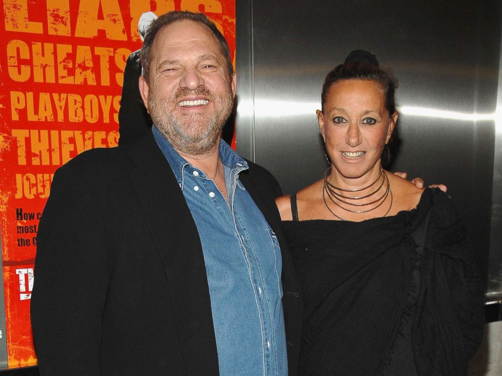 PHOTO: Harvey Weinstein and designer Donna Karan arrive during the premiere of The Hunting Party at the Paris Theater in this Aug, 22, 2007 file photo in New York.
