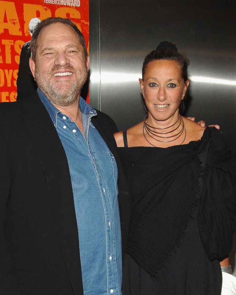 PHOTO: Harvey Weinstein and designer Donna Karan arrive during the premiere of "The Hunting Party" at the Paris Theater in this Aug, 22, 2007 file photo in New York.