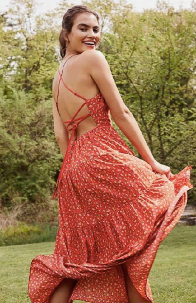PHOTO: This tiered dress has the summer's ideal cut. The strappy back gives it an airy feel while not being too revealing. 