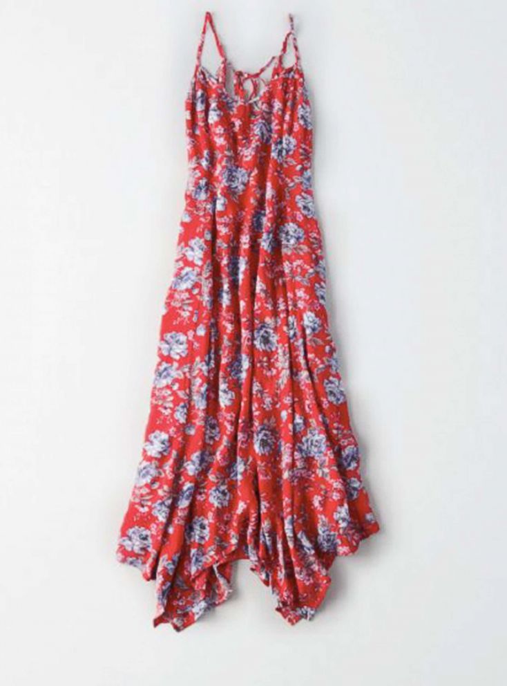 PHOTO: Handkerchief dresses are one more reason to love summer, and this one arrives in a trendy floral print. 