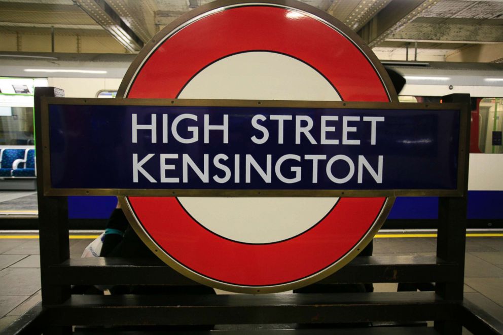 PHOTO: High Street Kensington tube station underground in London. 