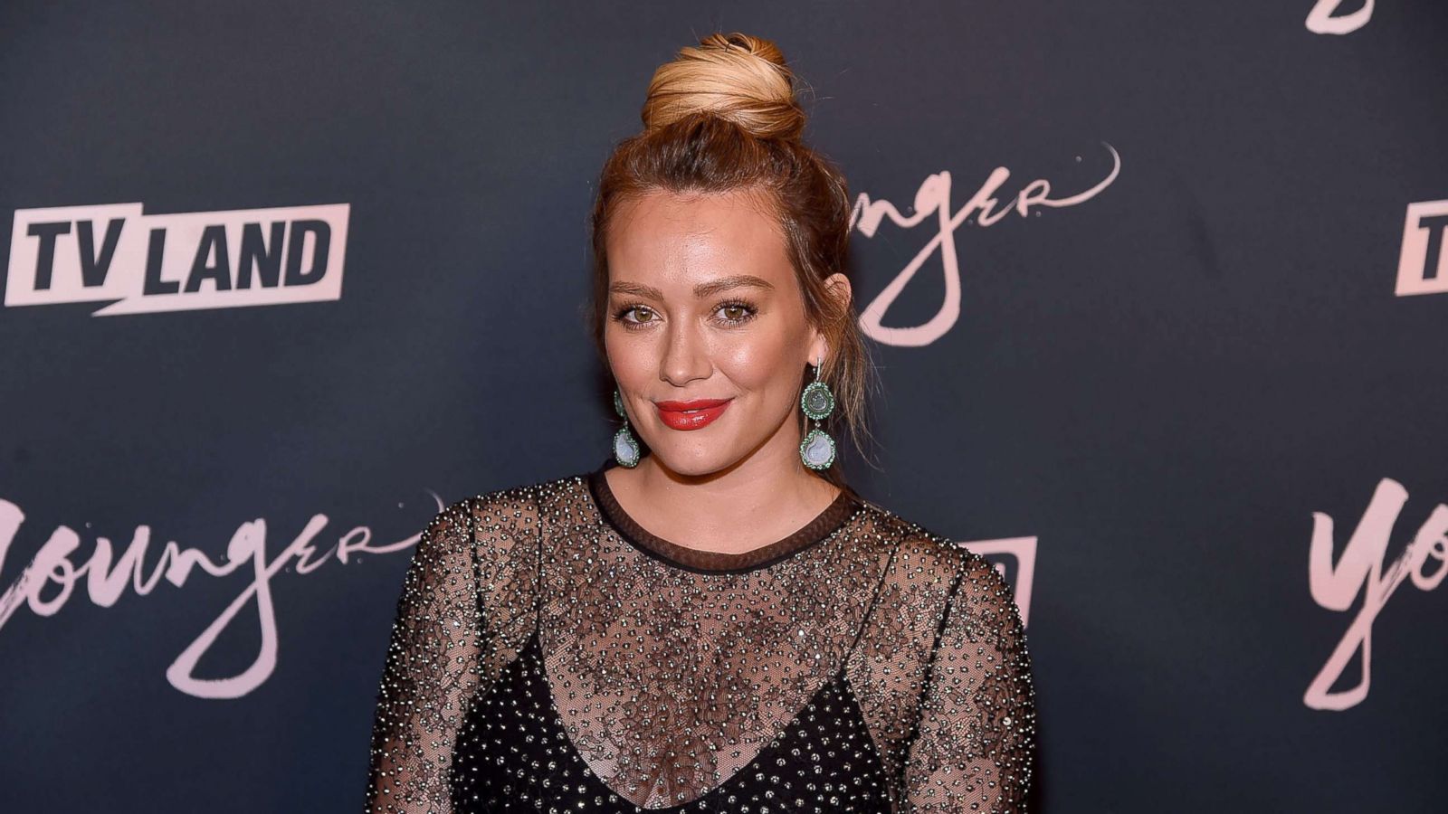 PHOTO: Hilary Duff attends the "Younger" Season 5 Premiere Party at Cecconi's Dumb0, June 4, 2018 in Brooklyn, New York.