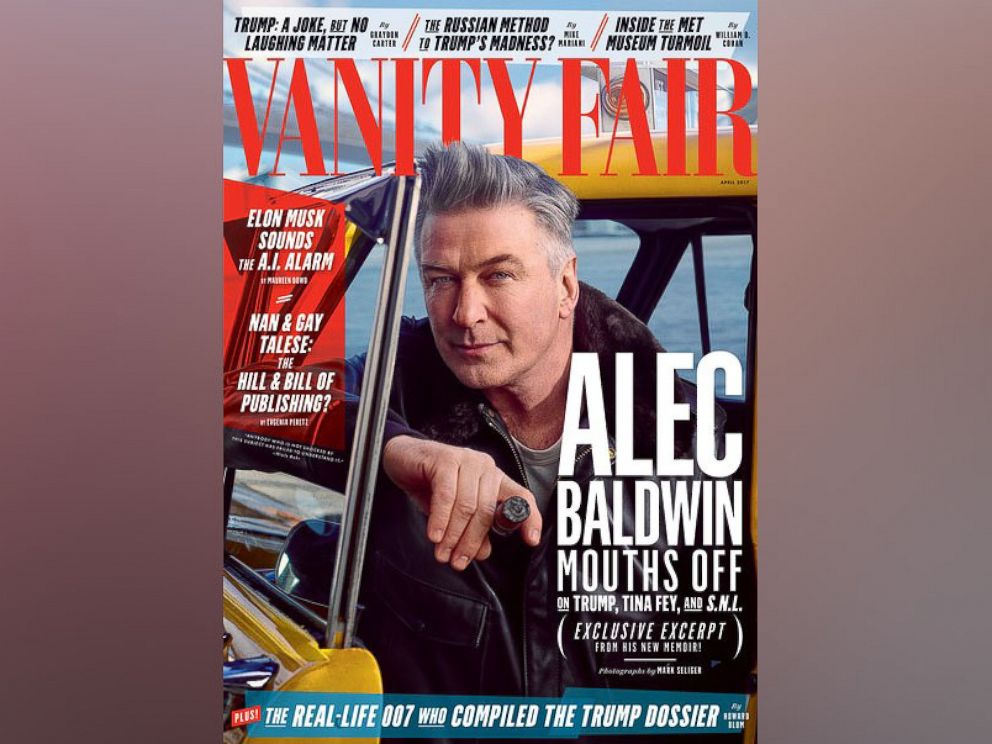 PHOTO: Alec Baldwin on the cover of this April's Vanity Fair. 