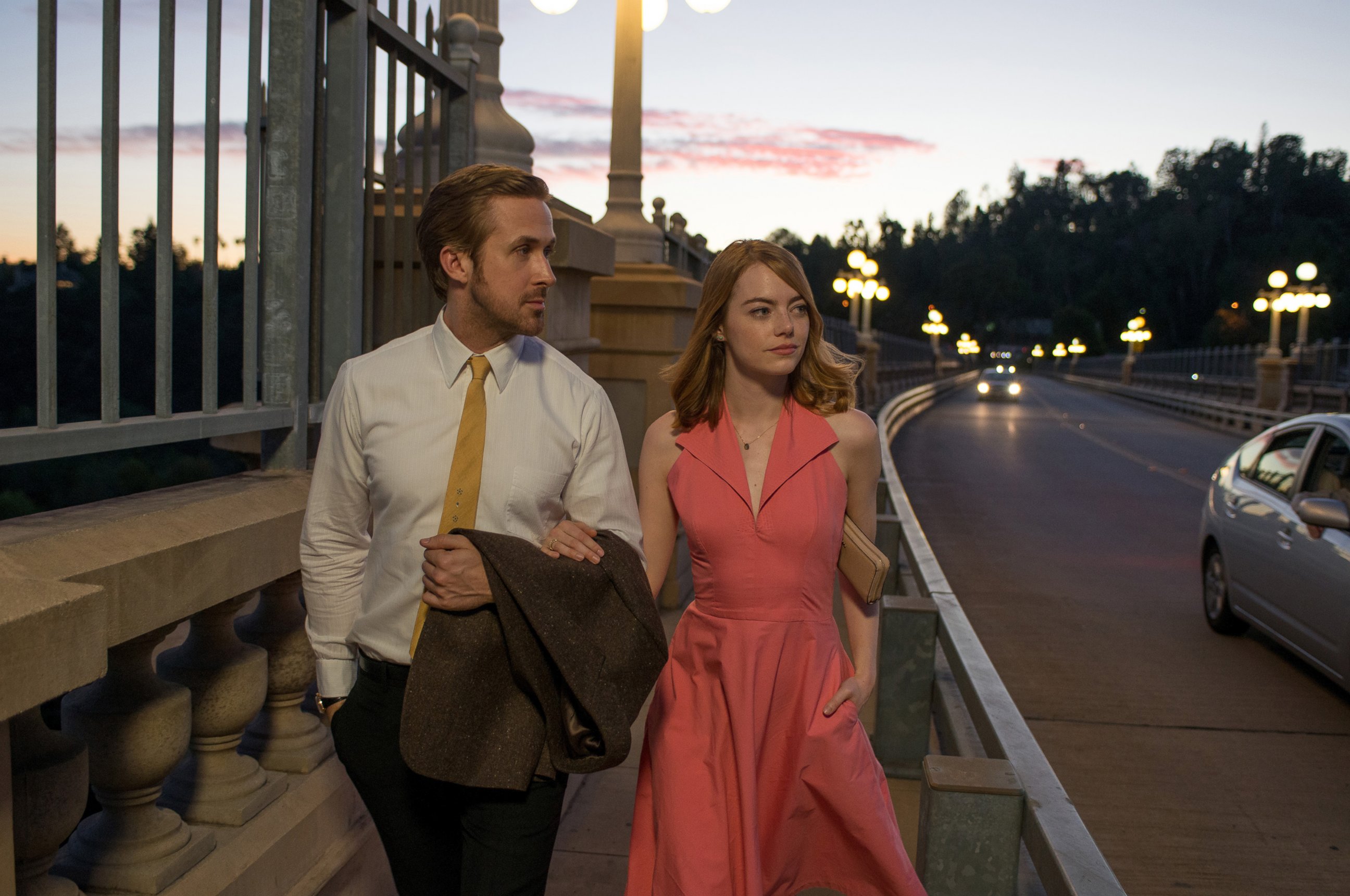 PHOTO: Ryan Gosling and Emma Stone appear in a scene from the 2016 film "La La Land." 