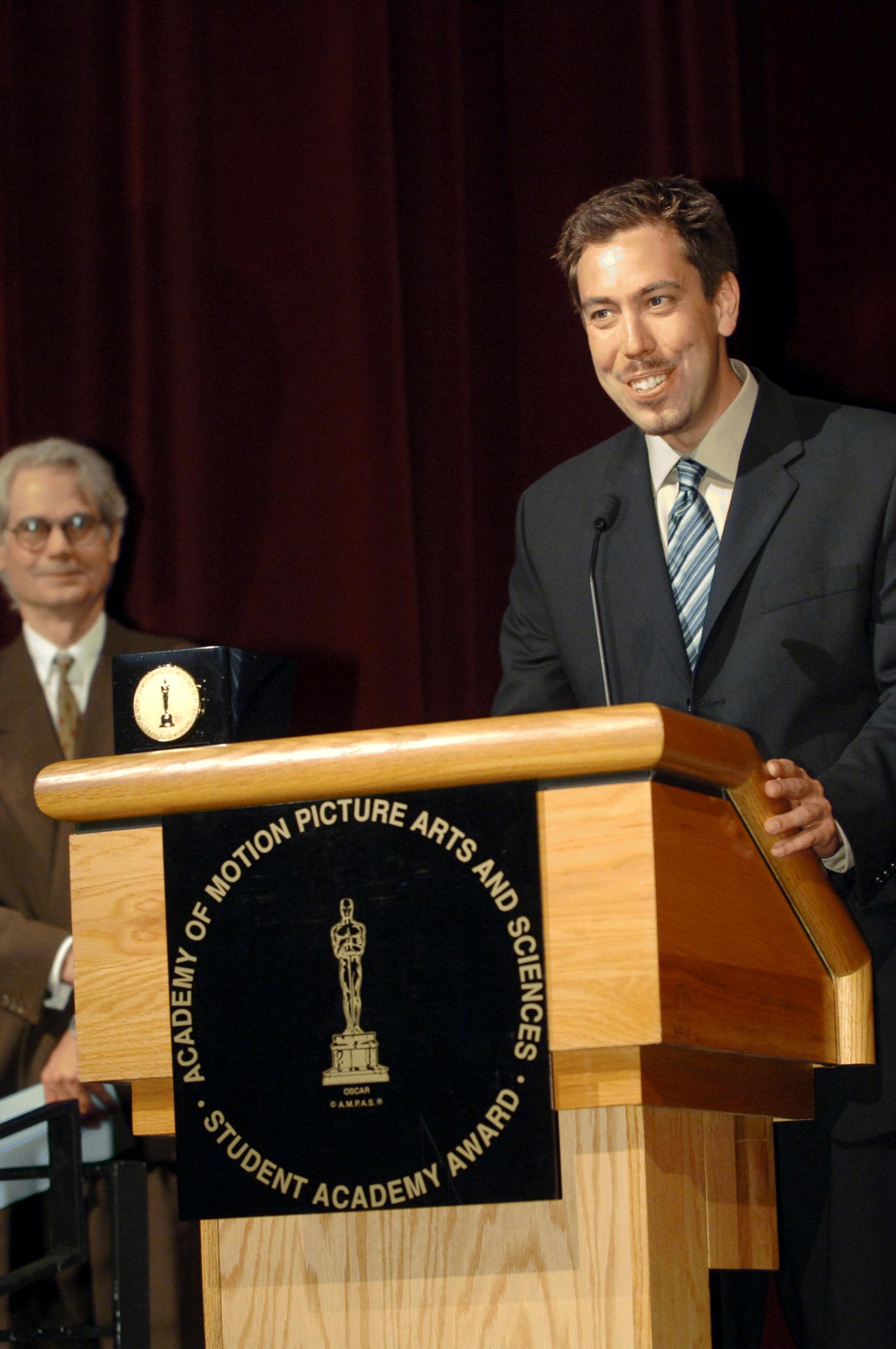 PHOTO: Caleb Deschanel and Dan Krauss present at the 2005 Student Academy Awards.
