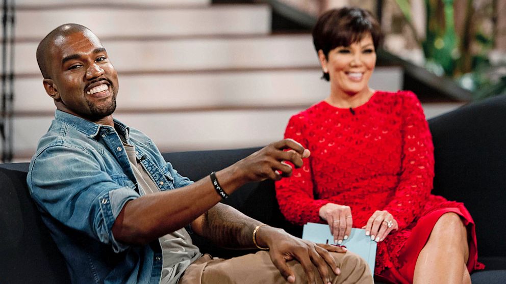PHOTO: Kris Jenner interviews Kanye West for on talk show, "Kris." The interview airs on August 23, 2013 on FOX.