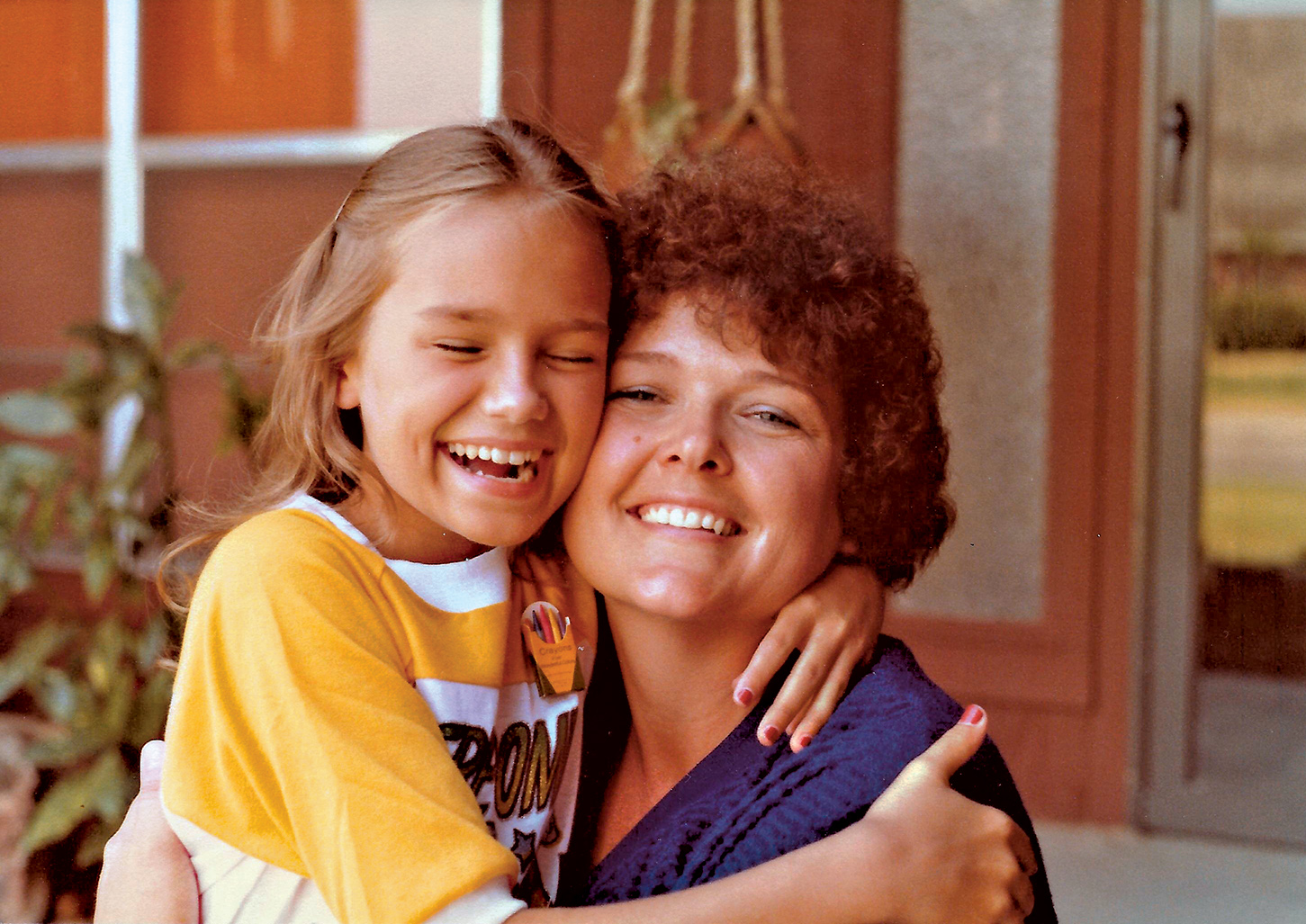 Kristin Chenoweth is pictured with her mother in a childhood photo.
