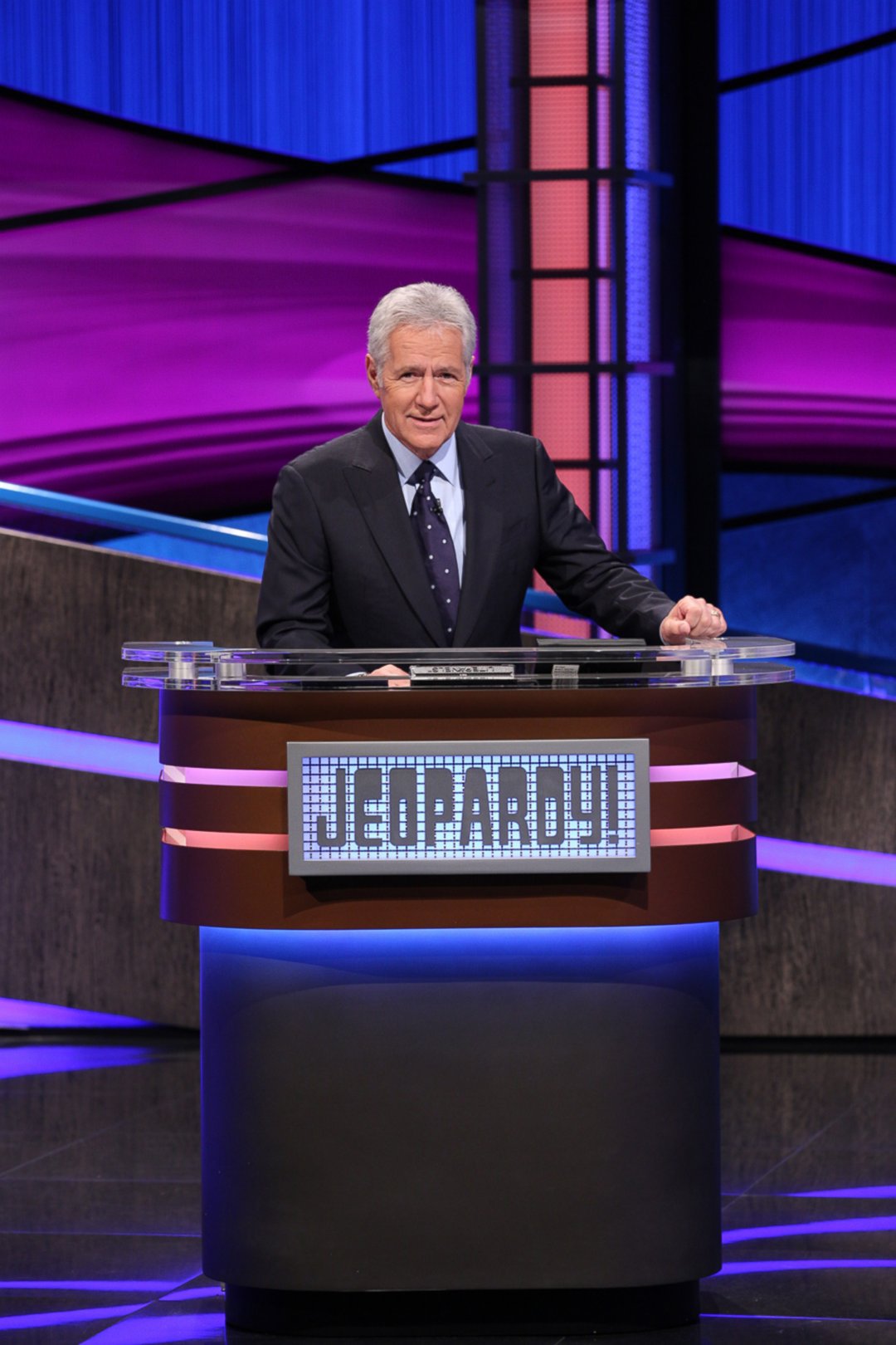 PHOTO: Alex Trebek is seen on the set of Jeopardy! in 2013.