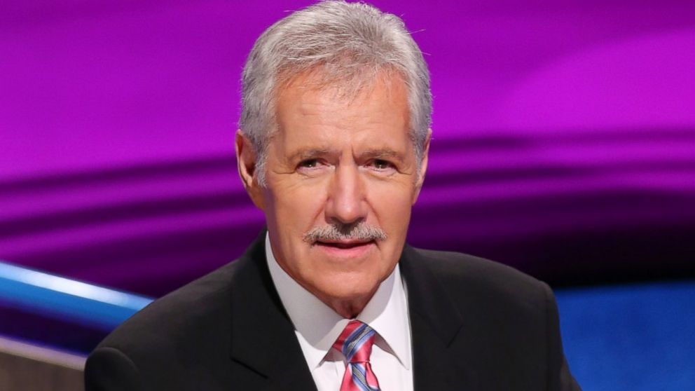 "Jeopardy!" host Alex Trebek is seen after regrowing his famous mustache.