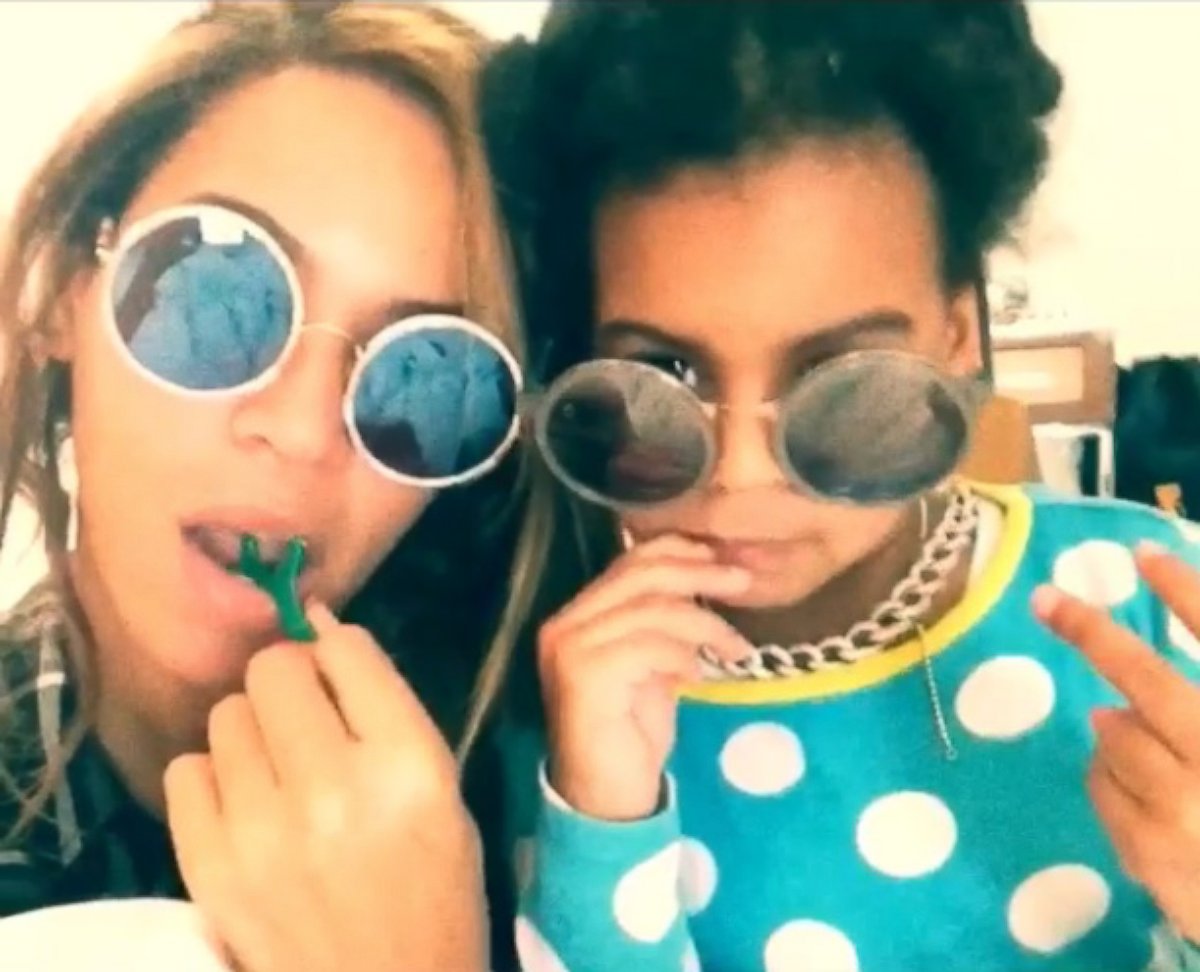 Beyonce Strikes a Pose with Blue Ivy Picture Beyonce through the