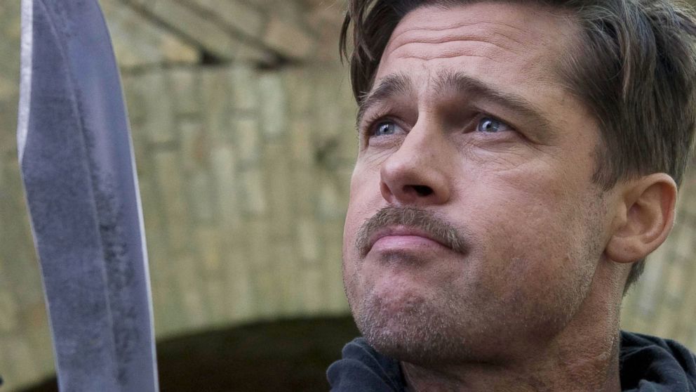 Brad Pitt is pictured in a still from "Inglourious Basterds."
