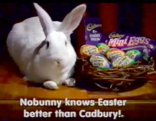 stuffed cadbury bunny