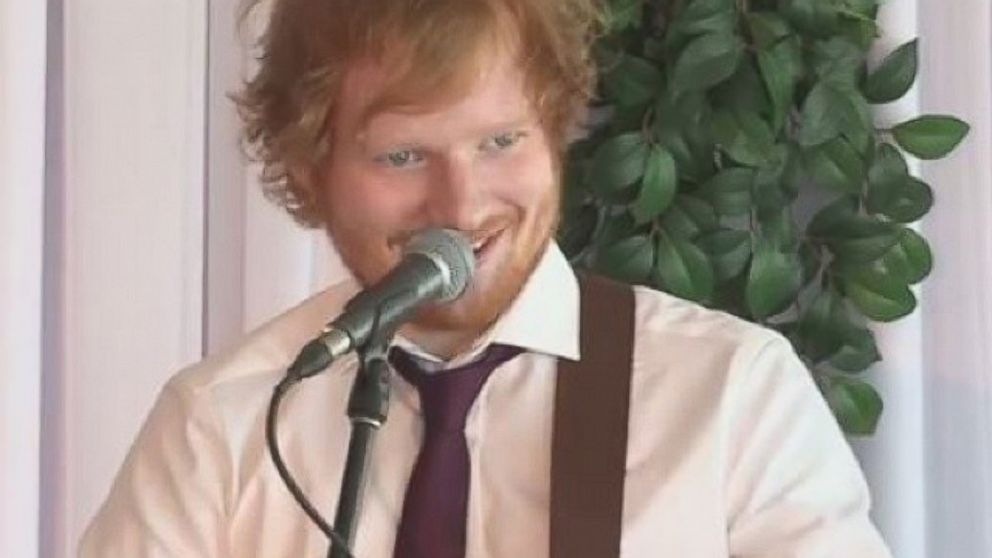 Ed Sheeran is seen in this undated photo posted by KIIS 1065 to Instagram on March 26, 2015 with the caption, "Head to the KIIS1065 Facebook page to see the ULTIMATE wedding of the year!"