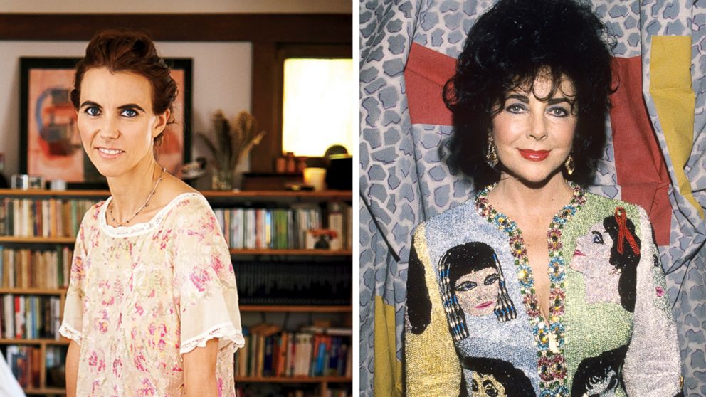 Naomi deLuce Wilding, seen left in a photo from the May 2014 issue of Glamour, is the granddaughter of Elizabeth Taylor, seen right in this Nov. 16, 1991 file photo. 