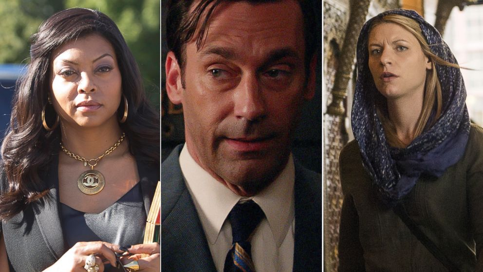 PHOTO: From the left, Jon Hamm in Mad Men, Taraji P. Henson in Empire and Claire Danes from Homeland