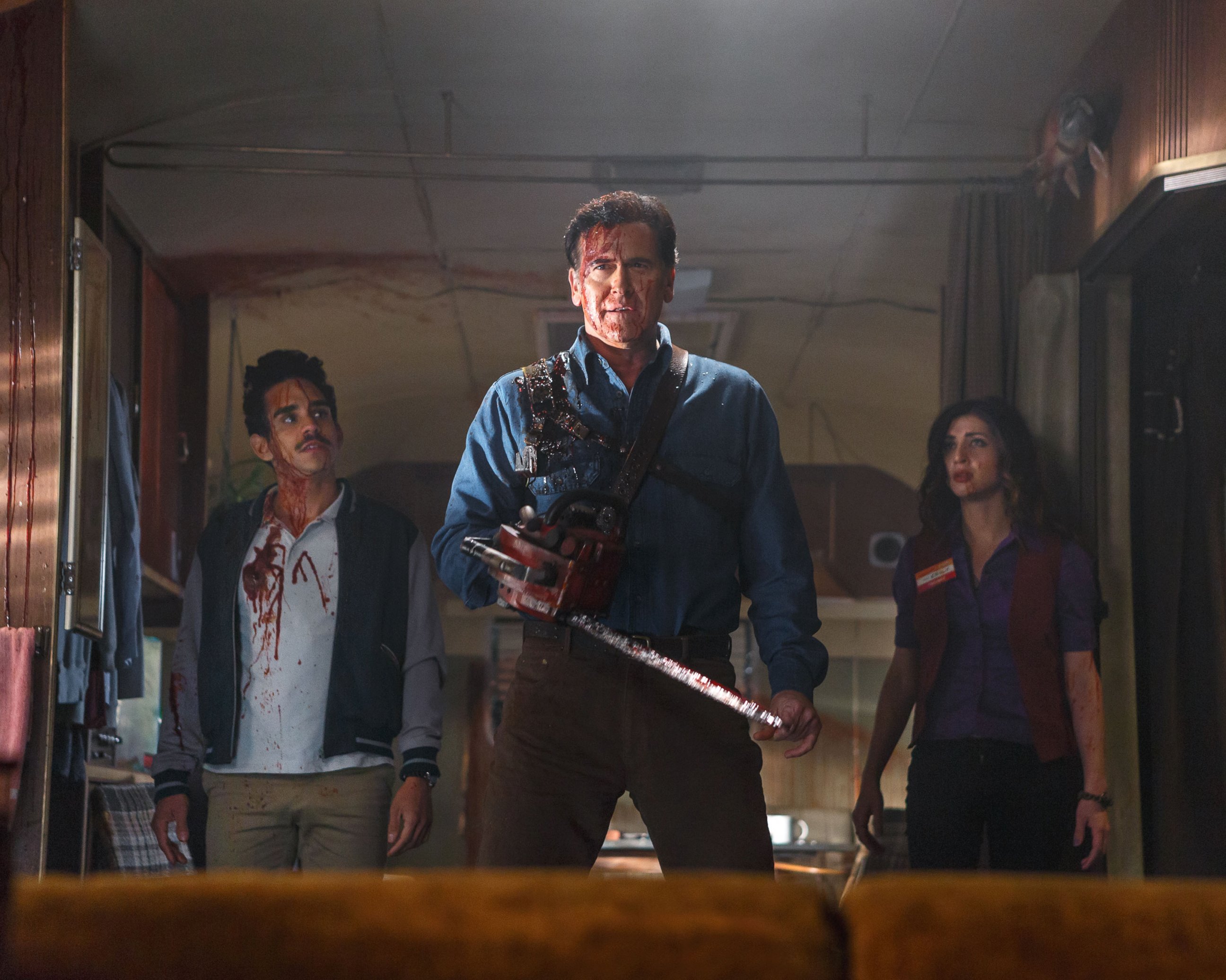 PHOTO: Bruce Campbell, center, in "As vs the Evil Dead."