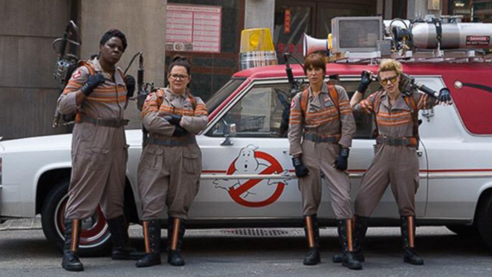 'Ghostbusters' Stars Seen in Costume