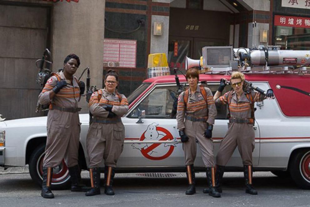 'Ghostbusters' Stars Seen in Costume