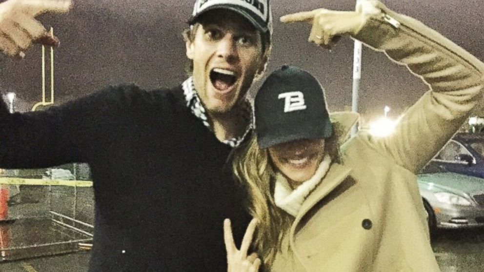 Supermodel Gisele Bundchen posted an image with her husband, Tom Brady, on Instagram after the New England Patriots won the AFC Championships, Jan. 18, 2015.