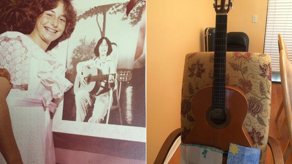 Florida woman reunited with childhood guitar 36 years later thanks to family 1,000 miles away.