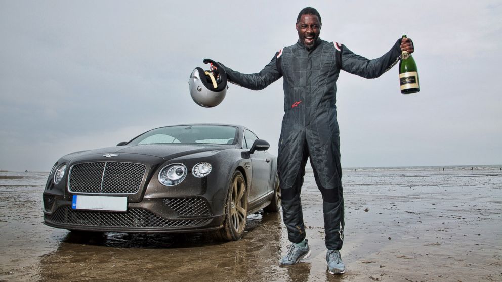 PHOTO: Bentley announced that British actor Idris Elba broke a land speed record by reaching an average speed of 180.361 mph over one mile on Pendine Sands in south Wales.