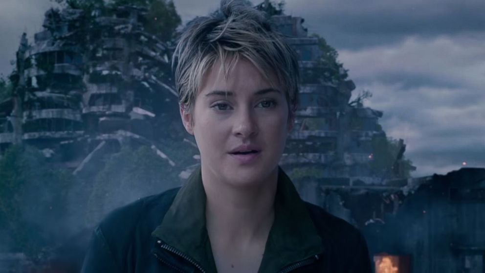 Shaileene Woodley appears in this screen shot from the &quot;Insurgent&quot; teaser trailer released on YouTube Nov. 12, 2014.