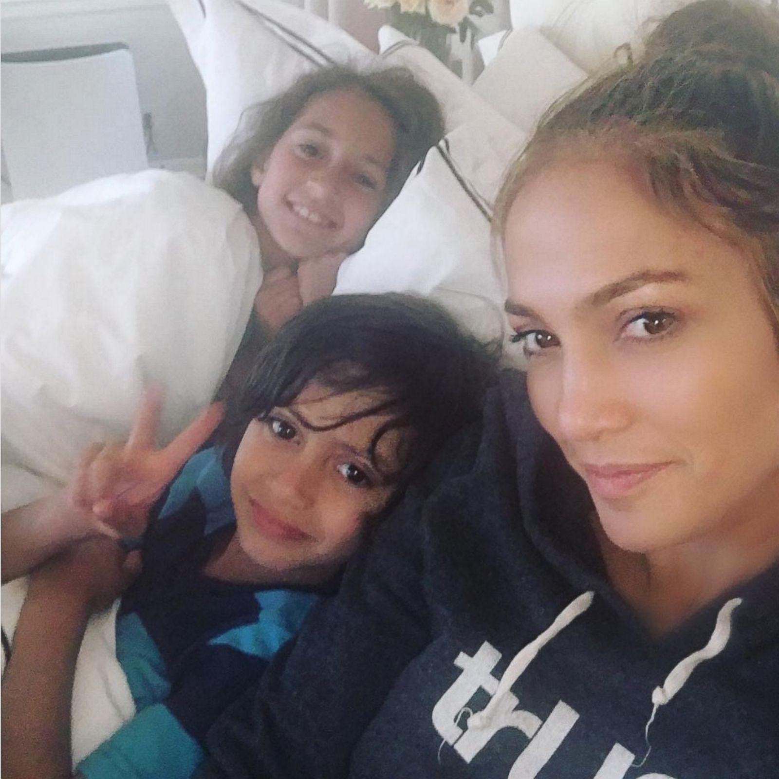 Jennifer Lopez Snuggles With Her Twins Picture | Jennifer Lopez Through the Years ...