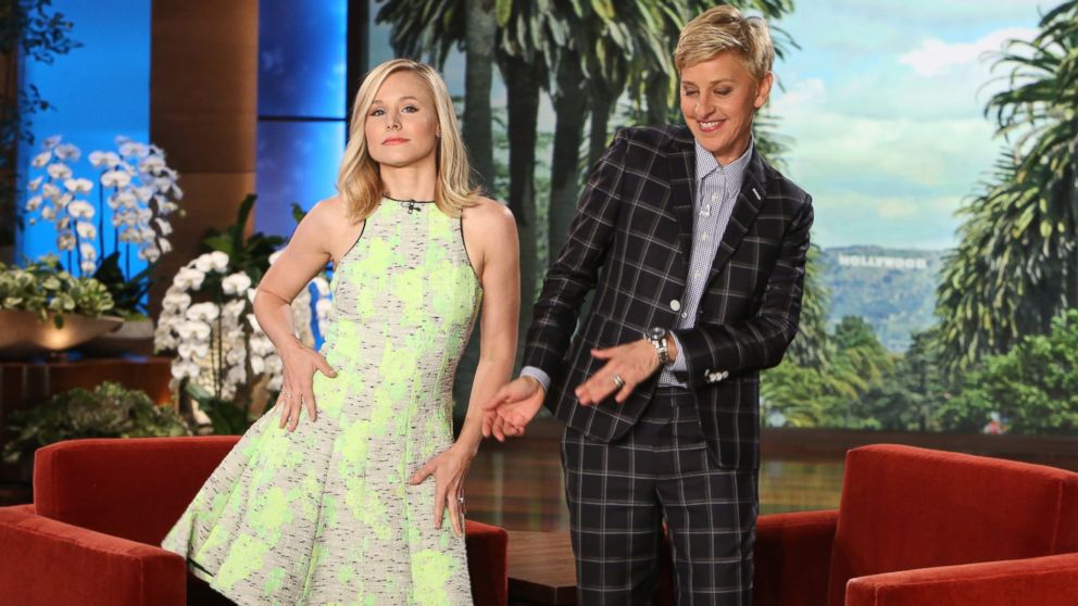 Actress Kristen Bell makes an appearance on "The Ellen DeGeneres Show", April 18, 2014.