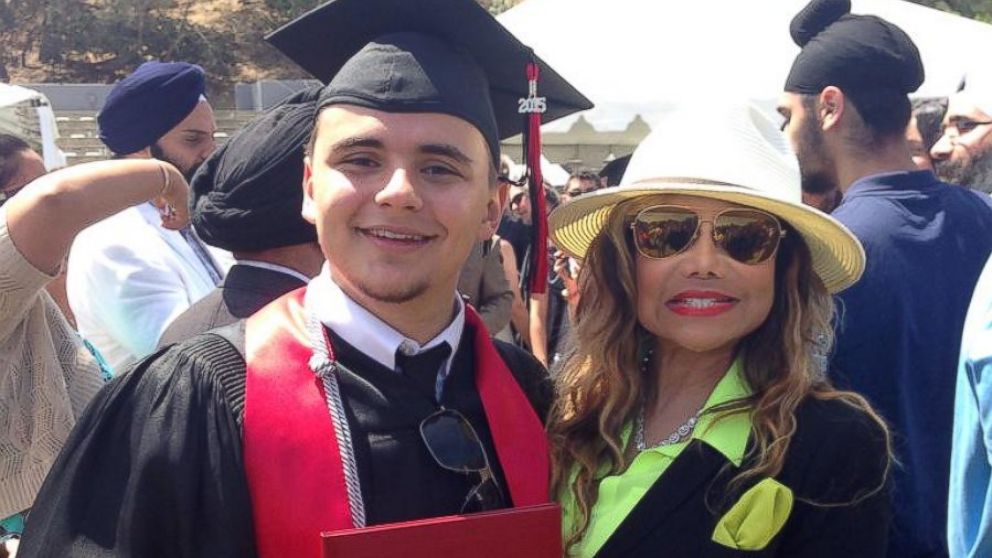 PHOTO: This image was posted to La Toya Jackson's Twitter account on May 30, 2015 with the text, "So very proud of @princemjjjaxon YOU DID! And you did it with Honors!!! #buckleyclassof2015." 