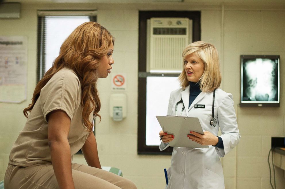 PHOTO: Laverne Cox and Arden Myrin in a scene from Netflix's "Orange is the New Black" Season 1.