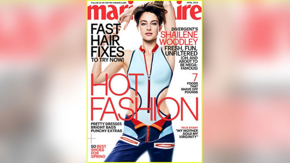 PHOTO: Shailene Woodley is pictured on the April 2014 cover of Marie Claire. 