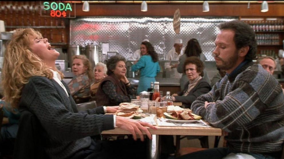 Meg Ryan and Billy Crystal appear in a scene from the 1989 movie, "When Harry Met Sally..." 
