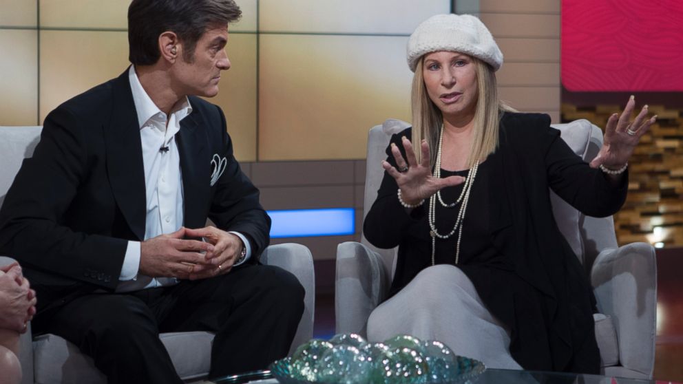 Barbra Streisand visits the Dr. Oz show, which airs Dec. 9, 2014.
