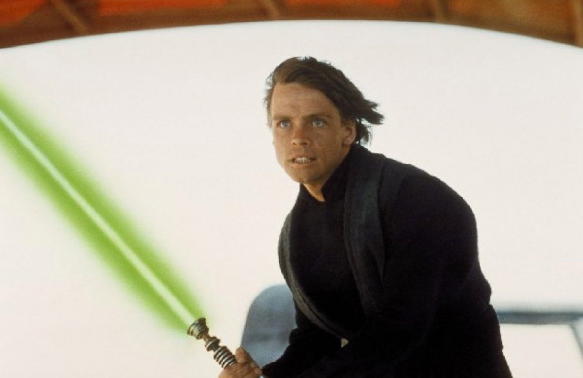 PHOTO: A photo of Mark Hamill as Luke Skywalker from Star Wars: Episode VI - Return of the Jedi, 1983. 