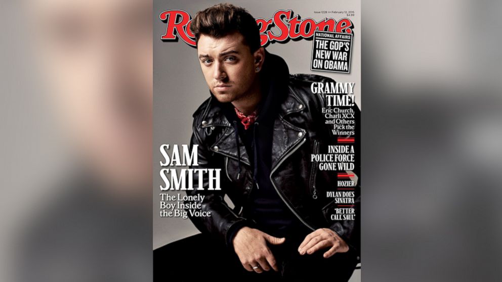 Sam Smith is pictured on the Feb. 12, 2015 cover of Rolling Stone. 